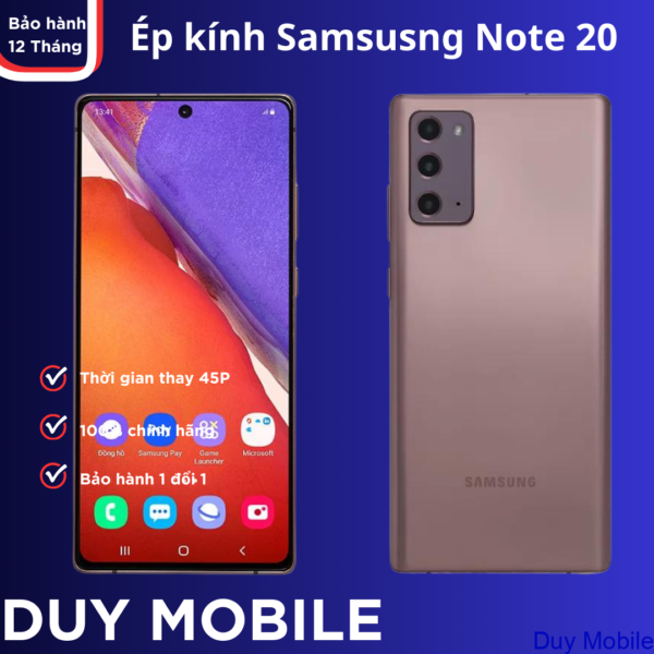 Thay mặt kính / Ép kính samsung Note 20