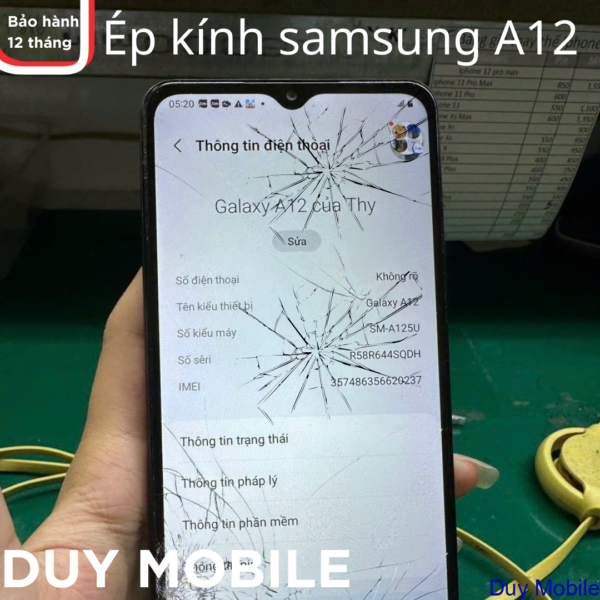 Thay mặt kính / Ép kính samsung A12