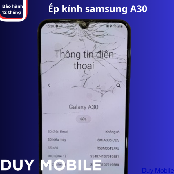 Ép kính samsung A30s