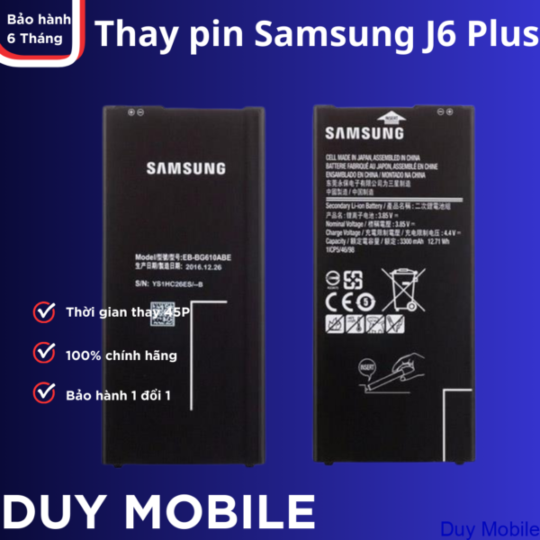 Thay pin Samsung J6 Plus