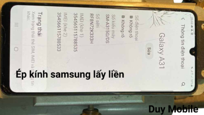 Ép kính samsung A31