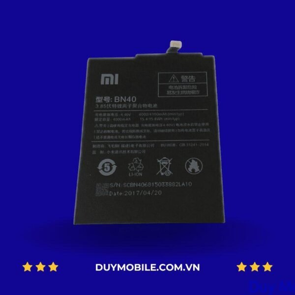 Thay pin Xiaomi Redmi 4Prime