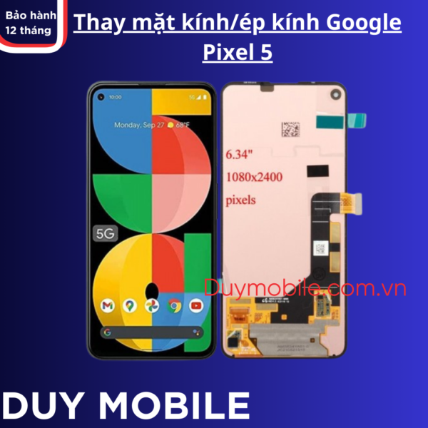 Thay mặt kính/ép kính Google Pixel 5