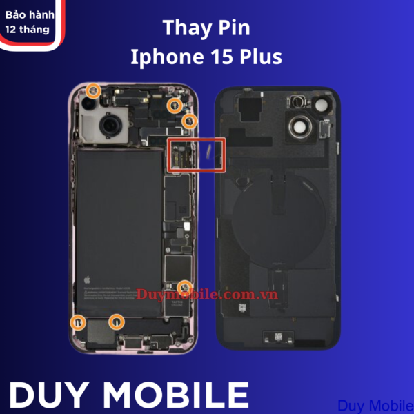 Thay Pin Điện Thoại Iphone 15 Plus
