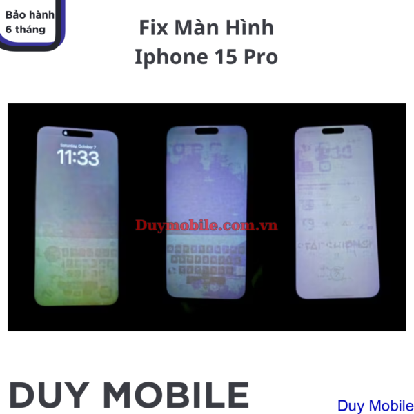 Sửa Màn Hình iPhone 15 Pro Bị Xanh