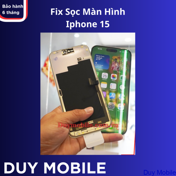 Sửa Màn Hình iPhone 15 Bị Sọc