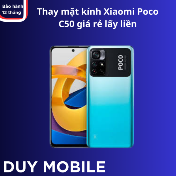 Thay mặt kính Xiaomi Poco C50 giá rẻ lấy liền