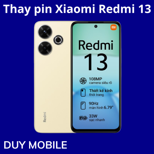 Thay pin Xiaomi Redmi 13