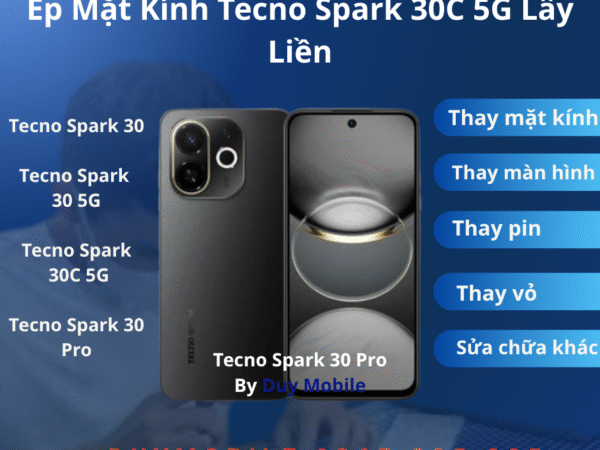 Ép mặt kính Tecno Spark 30C 5G lấy liền