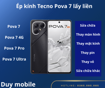 Ép Kính Tecno Pova 7 Chính Hãng Tại Duy Mobile