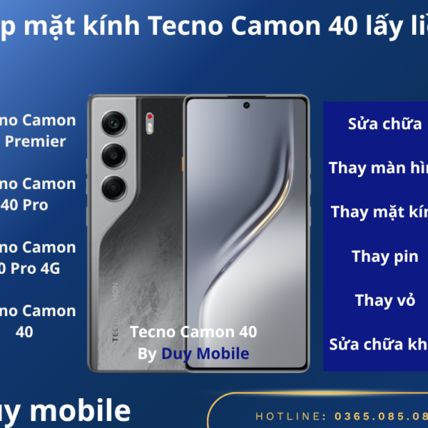 Ép mặt kính Tecno Camon 40 lấy liền