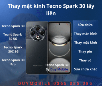 Thay mặt kính Tecno Spark 30 lấy liền
