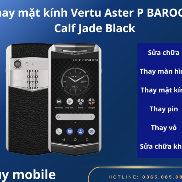 Thay mặt kính Vertu Aster P BAROQUE Calf Jade Black