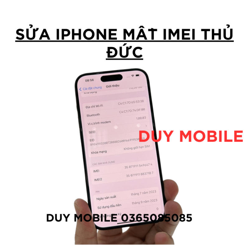 Sửa iPhone Mất IMEI Thủ Đức