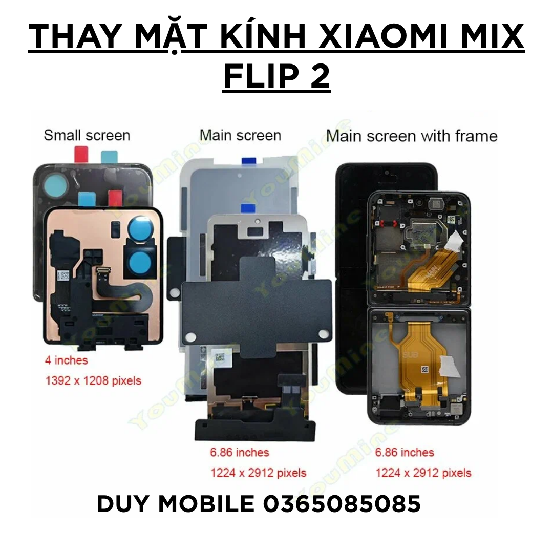 5 Thay mặt kính Xiaomi Mix Flip 2 - Ảnh 5