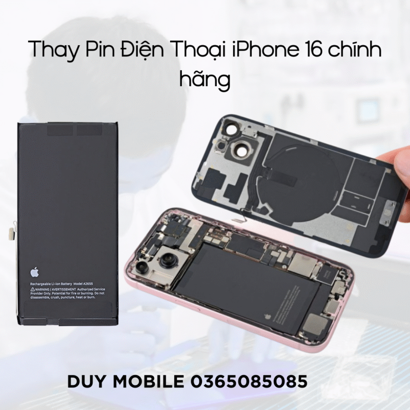 Thay Pin Điện Thoại iPhone 16 chính hãng