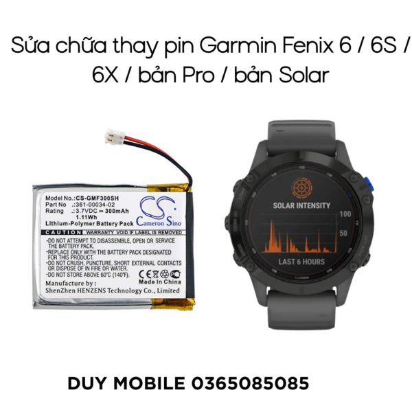 Sửa chữa thay pin Garmin Fenix 6 / 6S / 6X / bản Pro / bản Solar