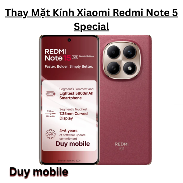Thay Mặt Kính Xiaomi Redmi Note 5 Special