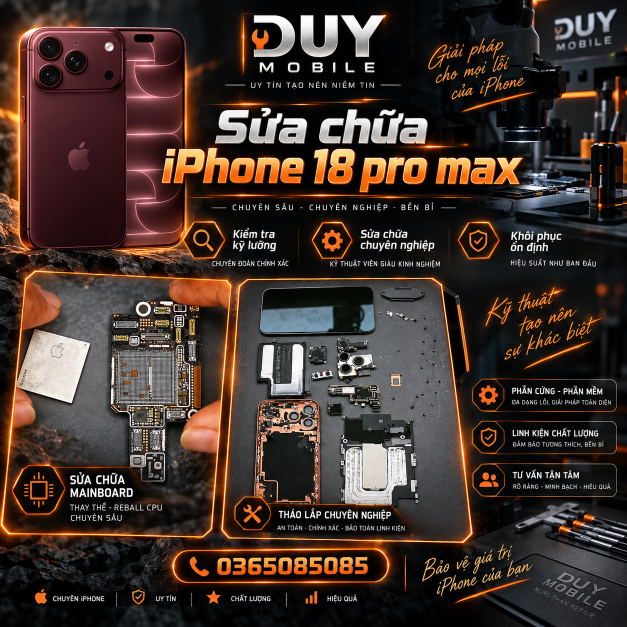 Dich vu sua chua dien thoai sua iPhone 18 Pro max 2