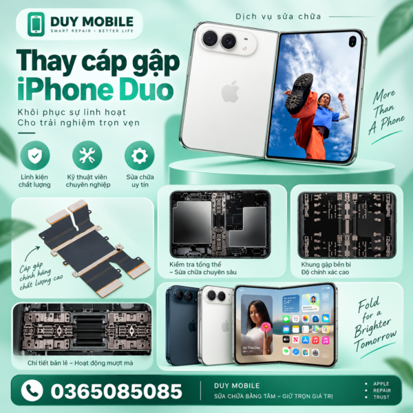 Thay cáp gập iPhone Duo Cáp gập chính hãng
